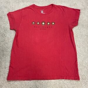 Cuffy's Nantucket Lighthouse Baskets Graphic T-Shirt Pink Red Size M